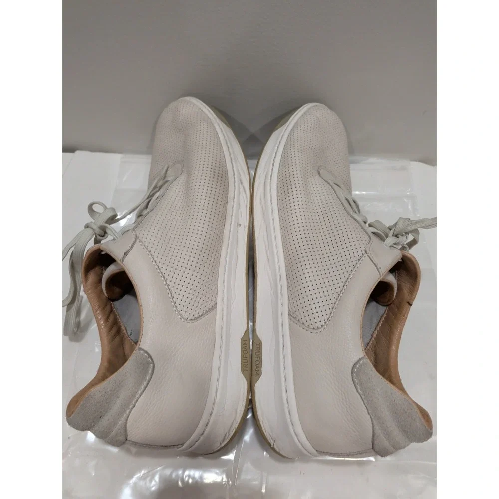 Johnston Murphy Daxton Sneakers Mens 13 White Leather U Throat Shoes Sheepskin